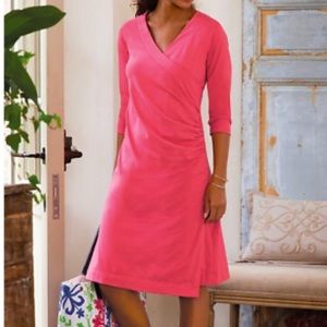 Soft Surroundings Wear Anywhere Faux Wrap Dress L